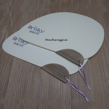 广东工厂专业生产新款韩式白色木手把刀扇 竹签广告贝壳形刀扇子