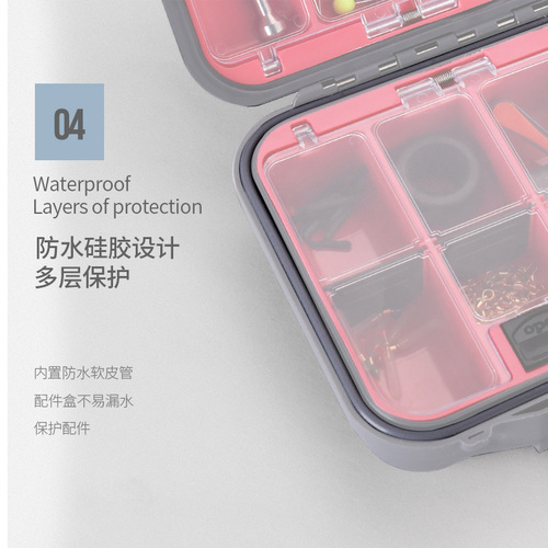 Micano multifunctional waterproof small accessories box for fishing, lure box, tool box, storage box, fishhook box, storage box