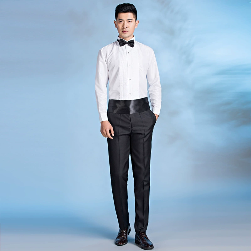Мужское костюмное рубашка с длинным рукавом, slim fit