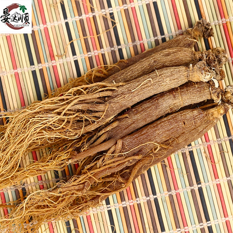 Происхождение прямые поставки Северо-Восточный Красный женьшень Цзилинь Чанбай Горный красный женьшень 6 лет корень Красная полная борода 500 г в коробке