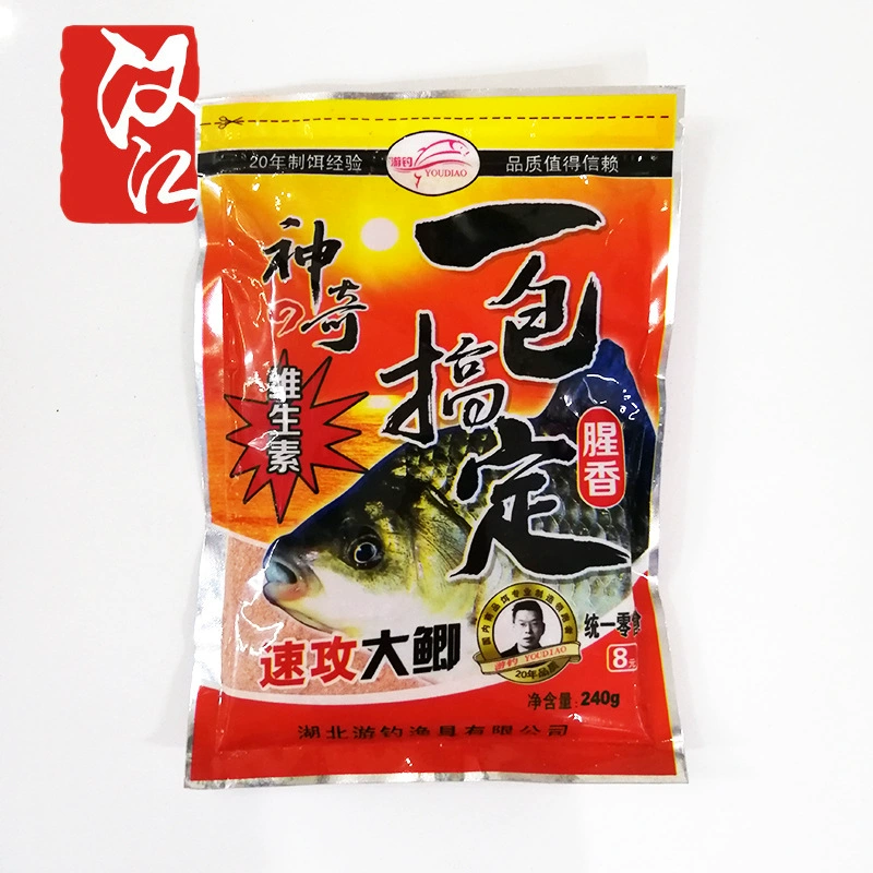 Three pieces of wrapped games fishing for one pack for fixed fields, carp, carp, red yellow -tailed bait, fish material 240g*80 pack/piece