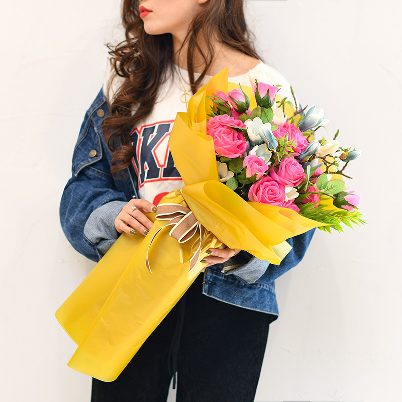 Flower Party Factory al por mayor papel mate de color sólido translúcido papel de embalaje de flores papel de embalaje de flores floristería papel de material de embalaje