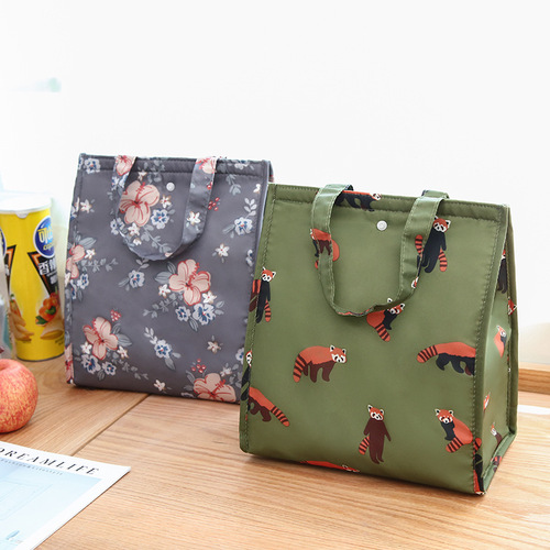 Waterproof foldable portable lunch bag flamingo lunch box bag thermal bag lunch bag meal bag picnic bag storage bag
