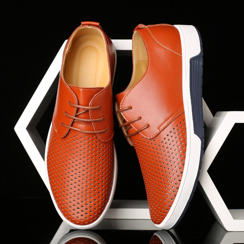 Cross-border foreign trade shoes men's casual sneakers large size fashionable hollow sports style men's shoes new breathable single shoes 48