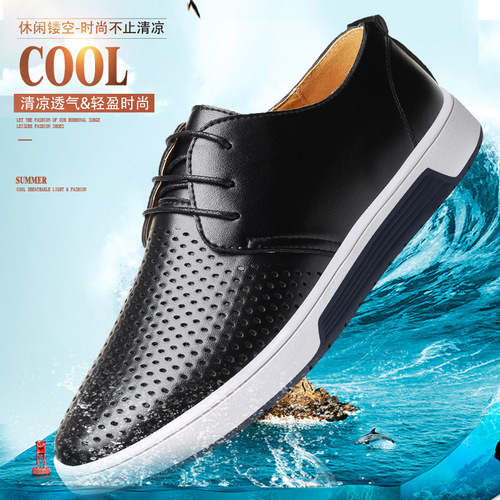 Cross-border foreign trade shoes men's casual sneakers large size fashionable hollow sports style men's shoes new breathable single shoes 48