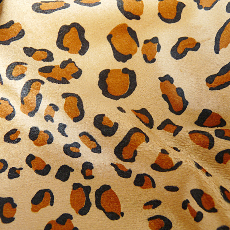豹纹水晶印花绒布面料虎纹斑点狗纹奶牛纹超柔动物印花短毛绒布料