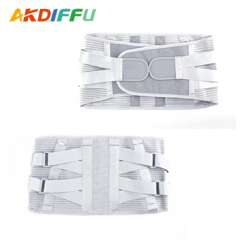Soporte de compresión soporte de cintura malla transpirable absorbente del sudor calmante presión de la columna vertebral aumento del soporte de la cintura calmante columna lumbar