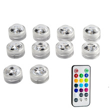 3CM钻石旋扭灯套装 10灯全彩20键遥控防水灯