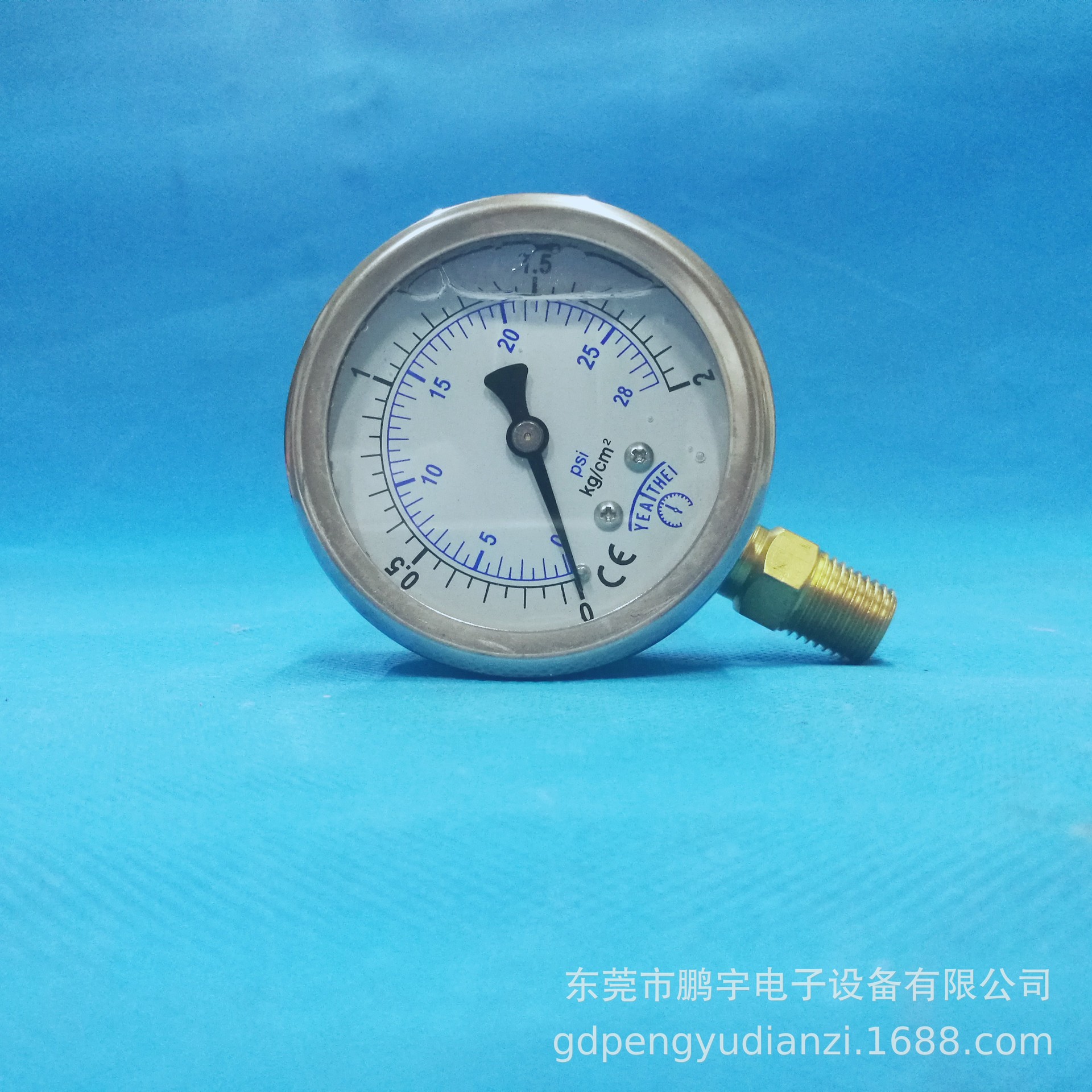 特价供应2KG不锈钢压力表 直入式压力表1/4牙