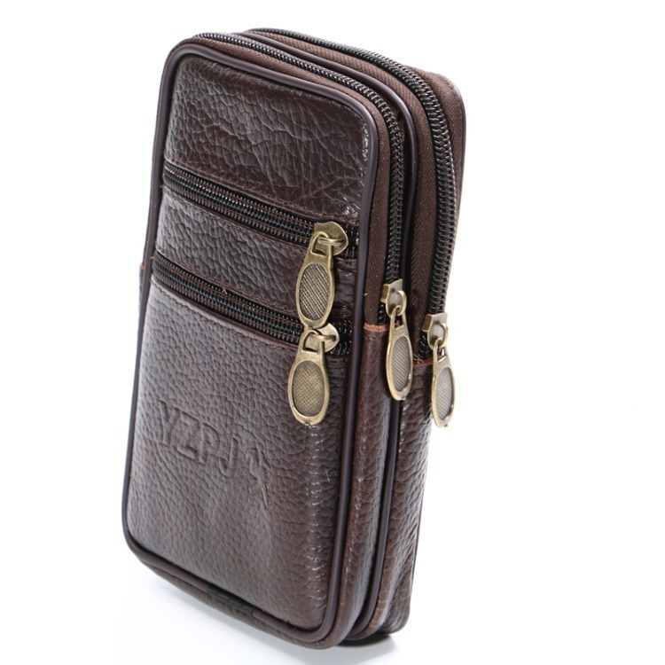 Spot men's 4 pull vertical version waist bag leather leather mobile phone waist bag leisure mobile phone bag running Jianghu stall hot sale Spot men's 4 pull vertical version waist bag leather leather mobile phone waist bag leisure mobile phone bag running Jianghu stall hot sale