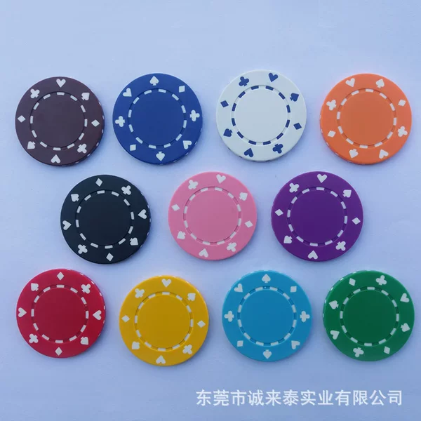 Chip Factory Outlet Poker Flower Chip Coin ABS Chip Plastic Chips Mahjong Chips Game Points Card