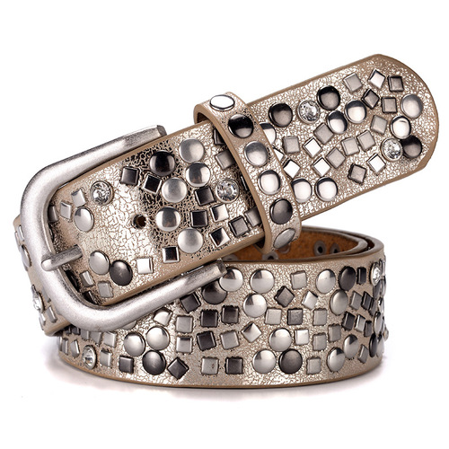 New women's belt Korean style fashion rivet inlaid formal suit pants decorative belt fashion casual trend