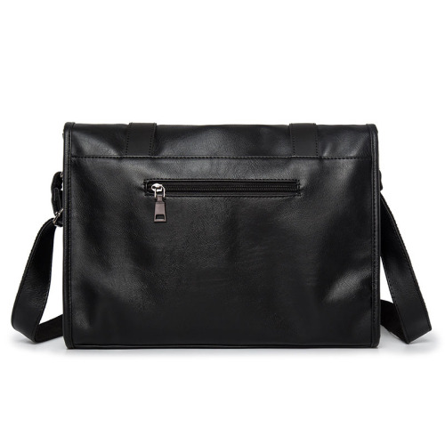 Japanese retro PU shoulder bag imitation leather shoulder zipper backpack travel small bag casual slant chest bag trendy men's messenger bag trendy
