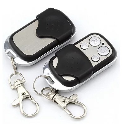 现货批发433MHZ无线拷贝遥控器金属四键车库门复制对拷码无线遥控