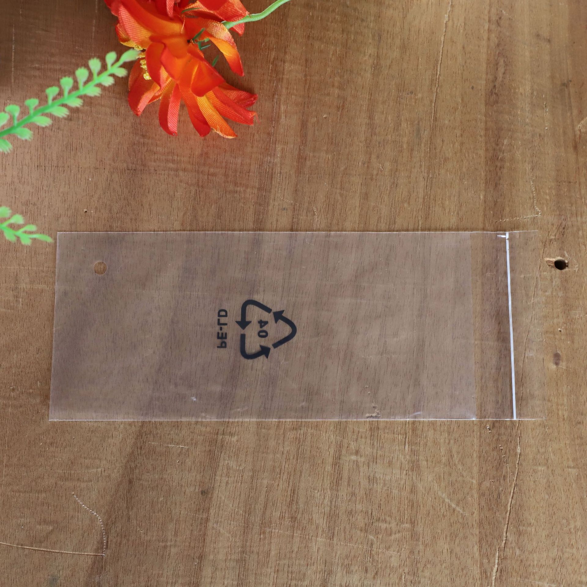 现货高压LDPE可回收袋印刷04三角循环标志胶贴封口袋警示语外贸袋