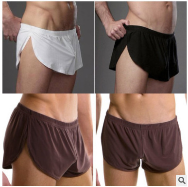 Foreign trade men's underwear milk silk sexy loose breathable Arrow pants split breathable Arrow pajamas a generation of hair