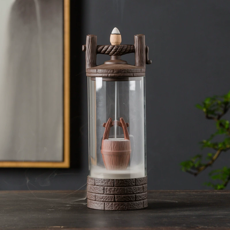 Летняя новая курильница с обратным потоком, стеклянная ветрозащитная дымостойкая курильница, украшение дома, горелка из сандалового дерева, прямая партия, цельная доставка
