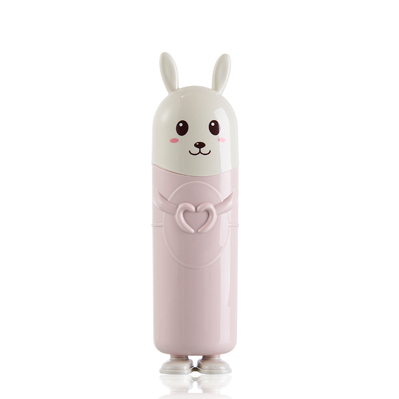 휴대용 토끼 칫솔 치약 보관 케이스 PP 소재