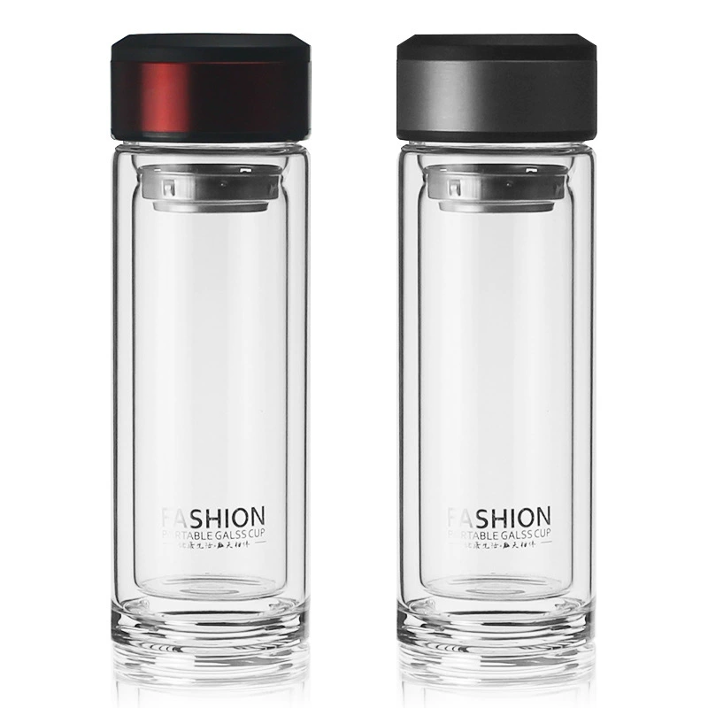 Thickened bottom double -layer glass glass men's car business thermal insulation water cup bubble cup event gift printing