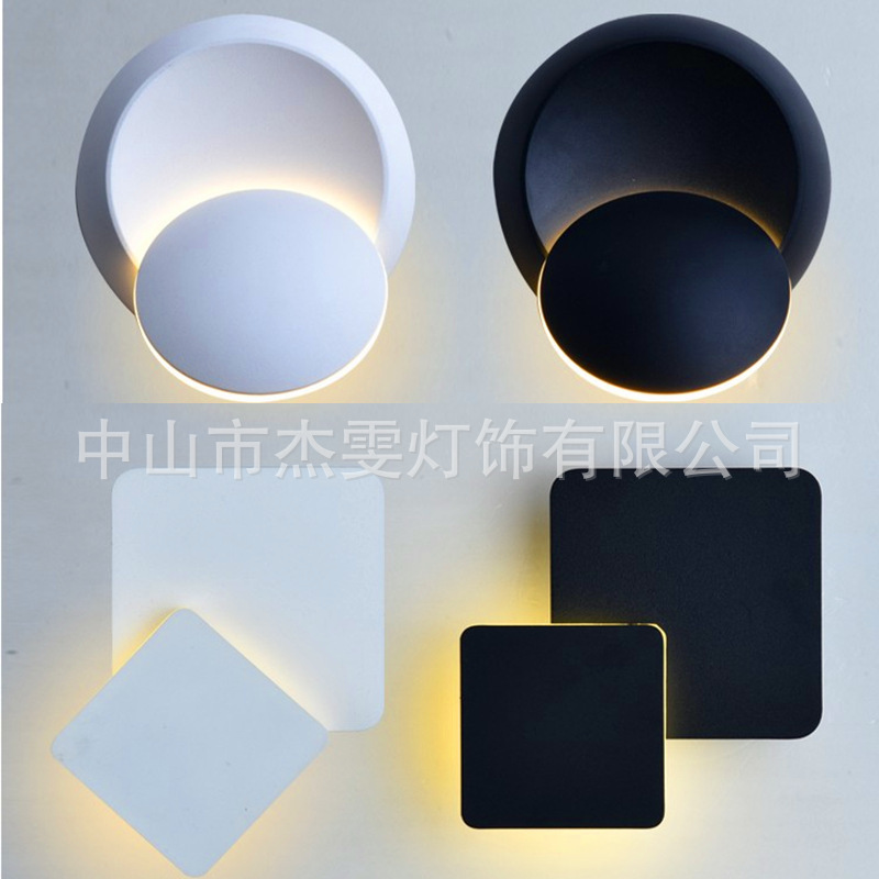 Nordic Creative Living Room Dining Room Bedroom Bedside Lamp Rotating Moon Wall Lamp Wall-Mounted Led Lamp for Home Use