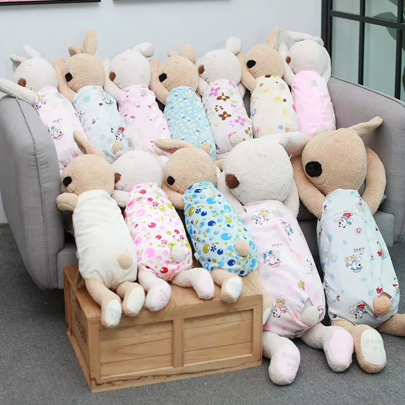 lesucre砂糖兔毛绒玩具公仔大布偶安抚趴兔娃娃睡姿来图打样设计