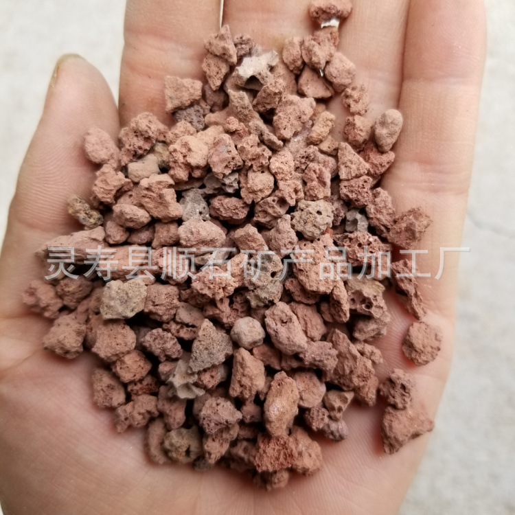 厂家矿山直发红色火山石园艺多肉造景填料过滤用 火山岩 量大价优