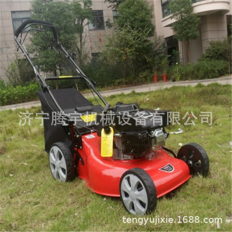 18寸手推配5马力发动机济宁打草机  买手推式割草机多少钱台腾宇
