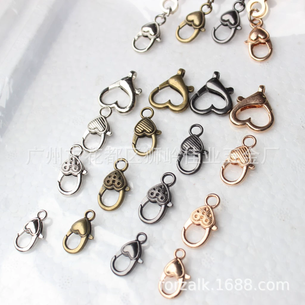 Pendant heart-shaped heart shaped, metal bag accessory