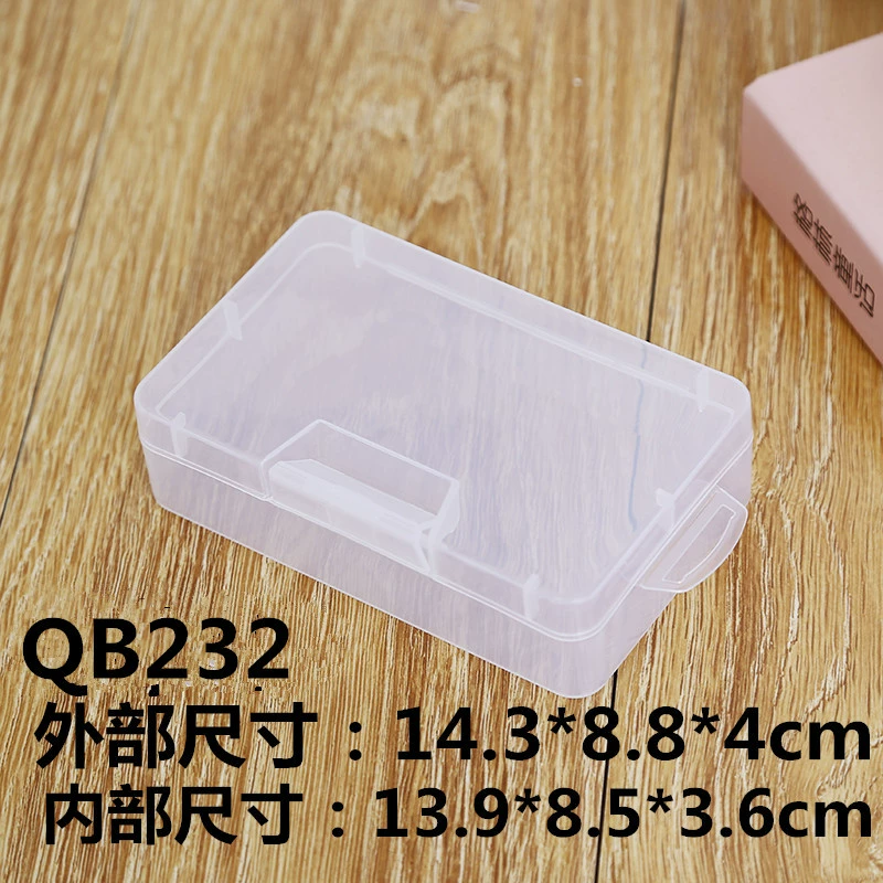Прямоугольная крышка PP пустая коробка Пряжка прозрачный пластиковый ящик для хранения частей упаковочная коробка первый образец ювелирных изделий оптом