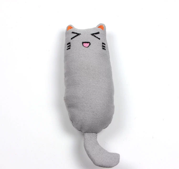 Плюшевая игрушка-котёнок из хлопка, с мятной начинкой, износостойкая, 8.7×4.75×2.1 см, 15 г