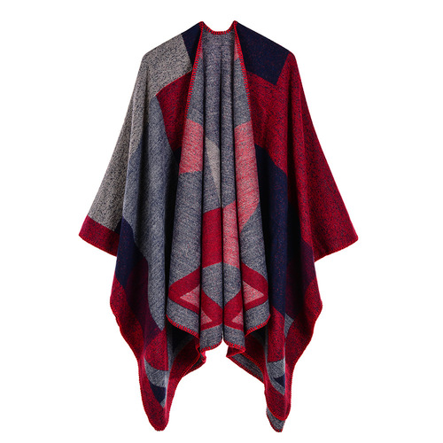 Ladies New Diamond Mud Spot Polka Dot Gradient Color Cashmere Flocked Scarf Hot Selling on AliExpress Cross-border Platform