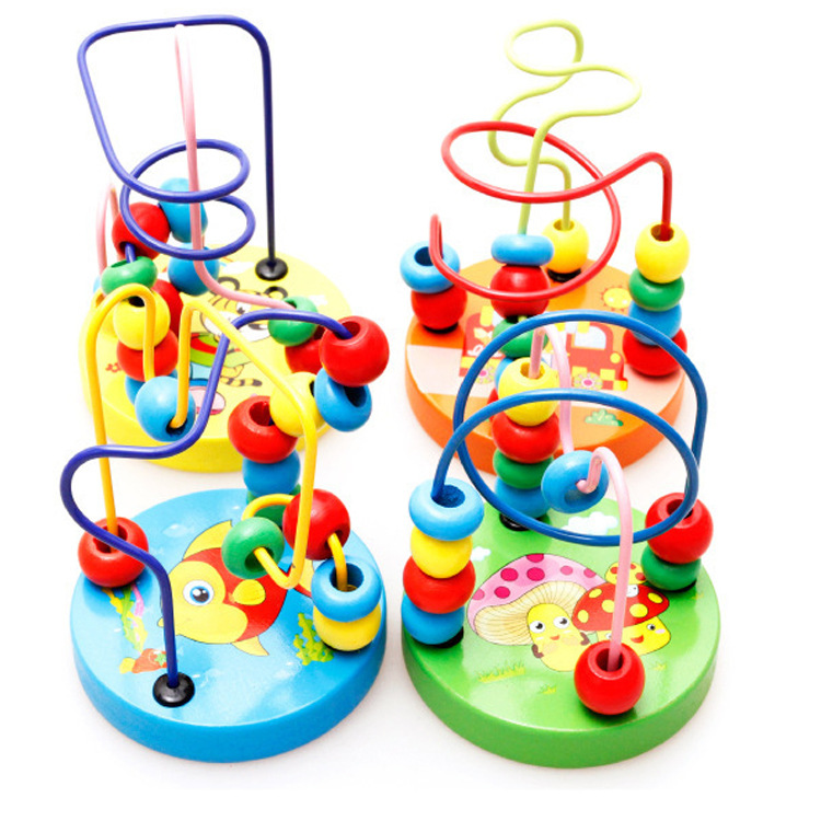 Juguete de madera para enfilar cuentas, juguete educativo para niños, juguete de madera para bebés, dropshipping