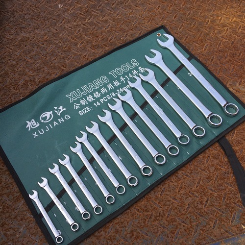 Wholesale mirror plum blossom dual-purpose wrench double-ended wrench open-ended plum blossom manual wrench set dual-purpose wrench