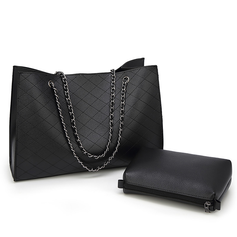 Gesteppte Damen Schultertasche Mit Kette Elegante Sommer Handtasche_voghion.com