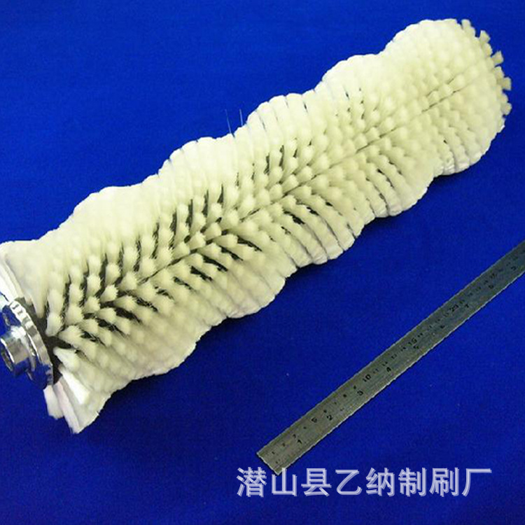 供应大枣清洗机毛刷辊 螺旋毛刷辊 鸭蛋清洗机工业毛刷辊去污滚筒