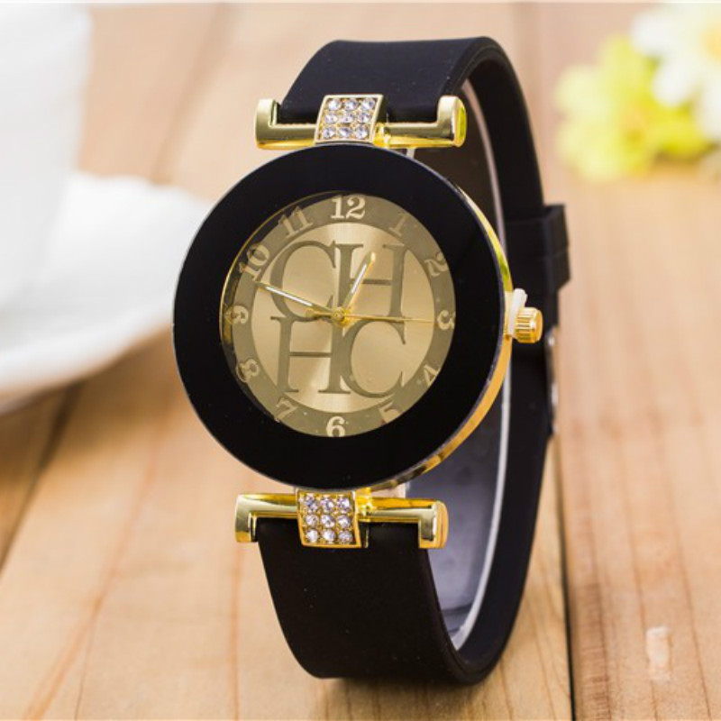 Letter Silicone Diamond Women's Watch Casual Fashion Unisex Quartz Watch Spot Wholesale