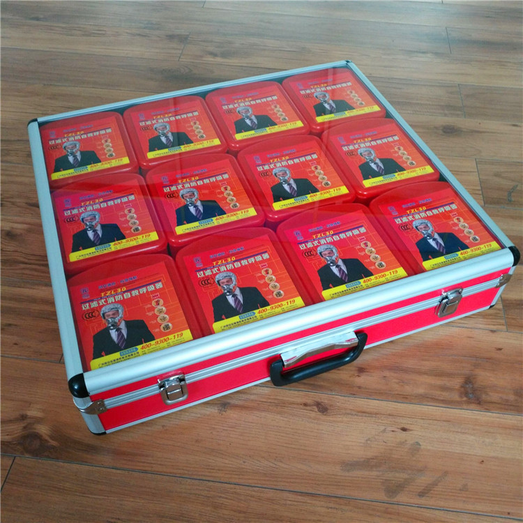 江苏工具箱厂家出售手提消防呼吸器铝合金仪器箱表面透明亚克力板