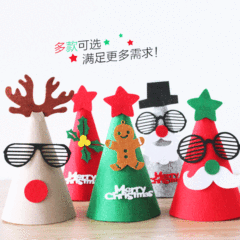 手作りdiy新型クリスマス立体装飾帽多種類のアニメサンタクロースフェルト布祝日派対帽