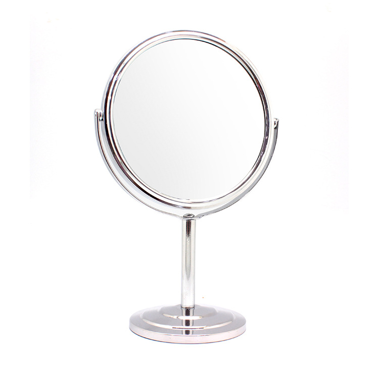 Espejo de exhibición especial para mostradores de joyerías, espejo de maquillaje de metal de mesa de belleza, productos calientes reversibles de doble cara para necesidades diarias