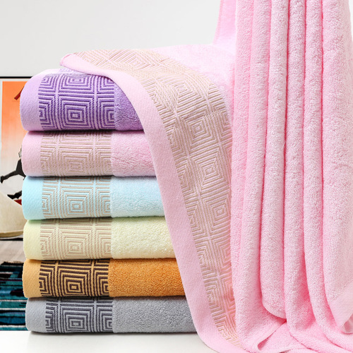 Bamboo fiber large bath towel with wide and broken sections, thickened adult style bath towel, soft and absorbent manufacturer wholesale