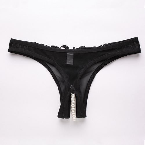Pearl Massage Panties Real Temptation Sexy Open Crotch Pants T-Pants Sexy Underwear 2006