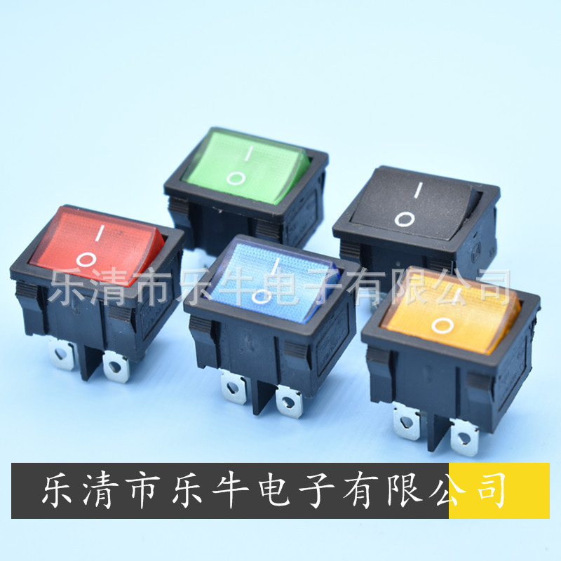 船型开关 KCD5翘板开关 方形开关 21*24mm方形带灯电源开关