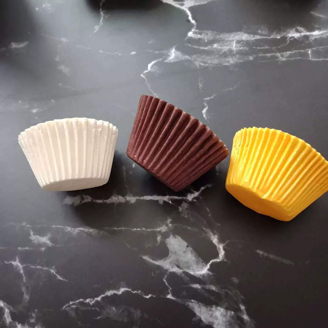 迷你蛋糕纸杯防油戚风纯色半透明烘焙耐高温咖啡色纸托一次性现货