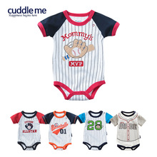 宝宝婴儿新生儿短袖三角哈衣包屁衣连体衣全2018棉柔软睡衣爬服