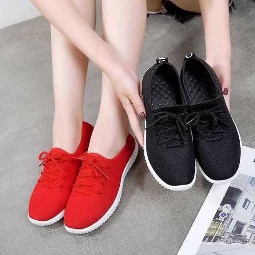 厂家一件代发老北京布鞋 加厚底小红小黑鞋 系鞋带运动单鞋