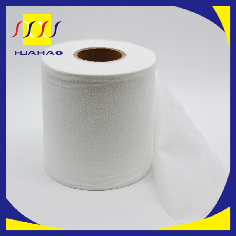 厂家批量供应 珍珠纹80g 半交叉水刺无纺布  白色卷材高端水刺布