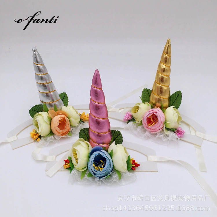 Хэллоуин домашнее животное Единорог платье шляпа домашнее животное кошка собака головной убор COS шляпа продажа милый