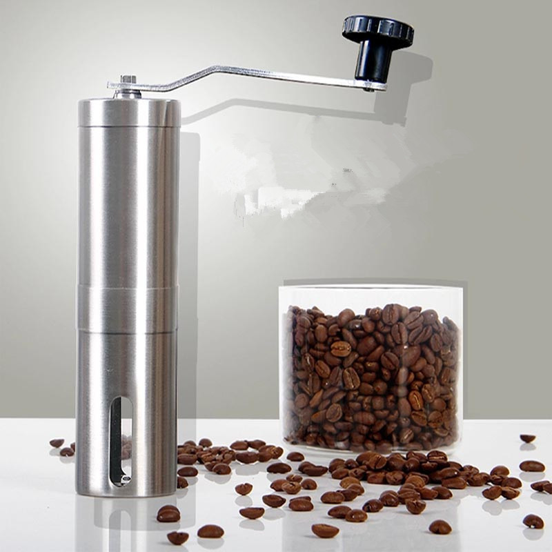 11 Spot Wholesale Stainless Steel Hand-Cranked Coffee Grinder, Washable, Adjustable Thickness, Large Quantity, Preferential Treatment 11 Spot Wholesale Stainless Steel Hand-Cranked Coffee Grinder, Washable, Adjustable Thickness, Large Quantity, Preferential Treatment