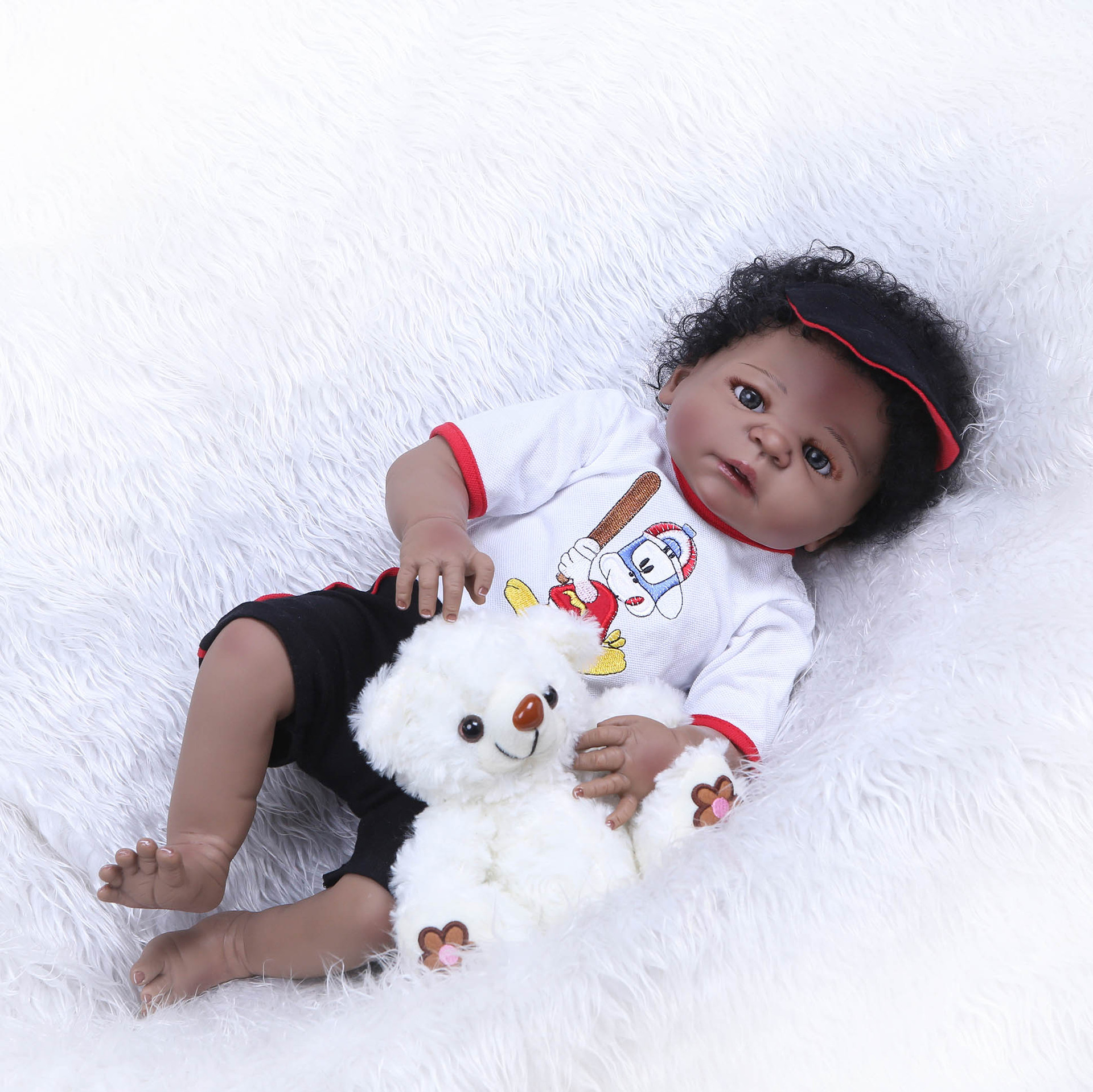 Color DE LA PIEL negro muñeca linda casa de juego creativo juguete regalo creativo Comercio exterior Venta caliente recomendar