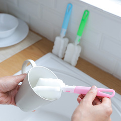 T colorful thickened and lengthened detachable cup brush, plastic cup brush that does not hurt your hands, powerful long-handled decontamination brush